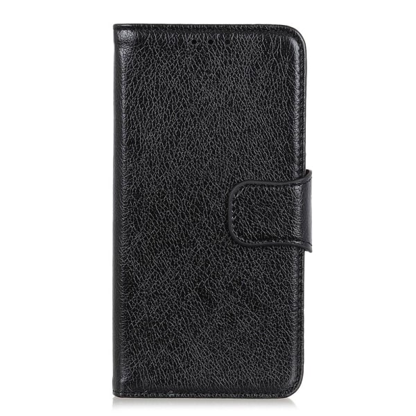 Nappa Texture Split Wallet Stand Cover for OnePlus 9 Pro - Black Black