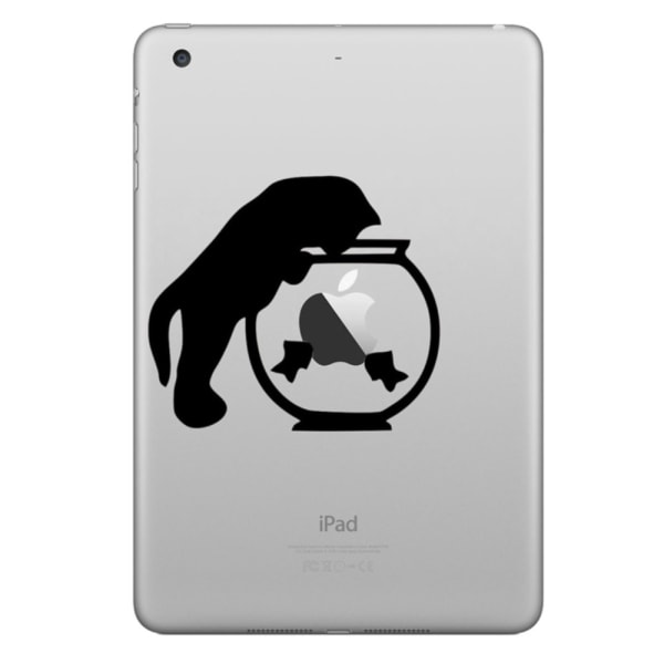 HAT PRINCE Tyylikäs tyylikäs PVC-tarra iPad - Kissa ja kala