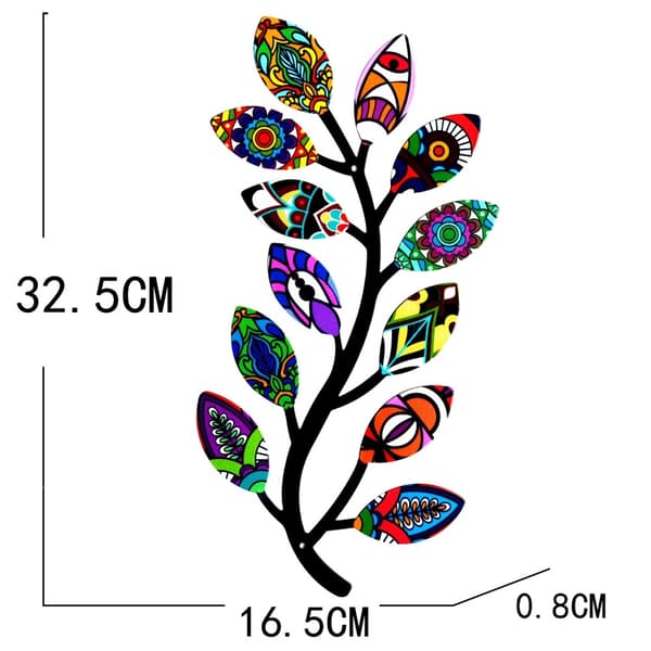 Blomma Blommor Väggdekor Trädgård prydnad 32,5x16,5x0,8cm - 1 multifärg