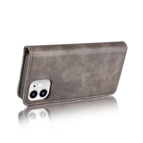 DG.MING iPhone 12 Mini Split Lommebok - cover I Lær - Grå Grey