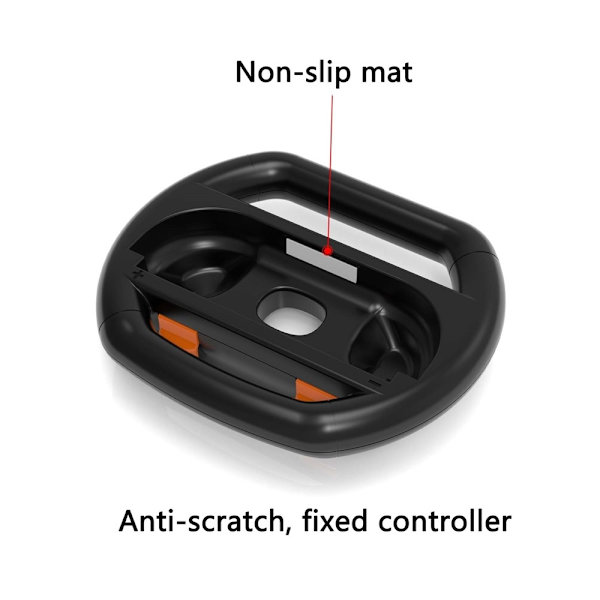 2 stk. kompatible med Nintendo Switch, 2 Joy-Con-håndtak, tilbehør til racingratt Black