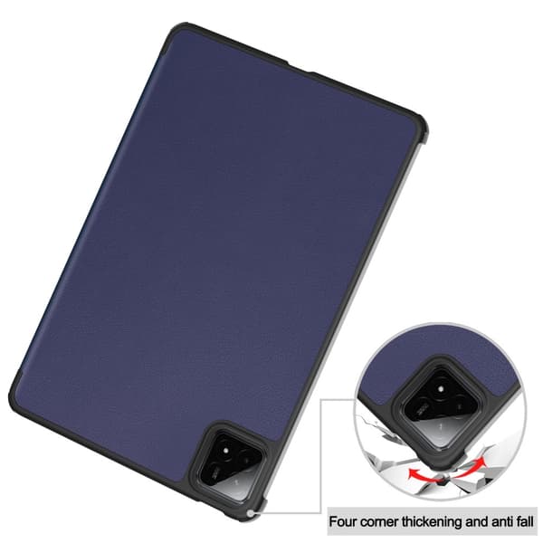 Slim Fit Cover Case til Xiaomi Pad 7 Auto Wake / Sleep - Mørkeblå Blue