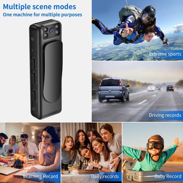 Infrarød Night Vision Full HD 1080P Got Camera Video Recorder Black