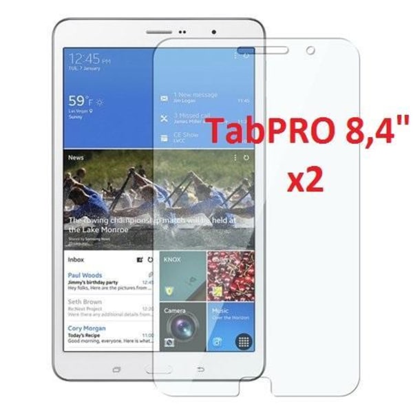 Skærmbeskytter til Galaxy TabPRO 8,4" 2-pak Transparent