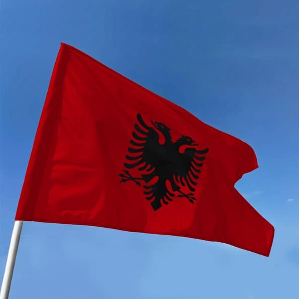 Albania Flagg 90x150 cm banner utendørs innendørs festdekorasjon Red