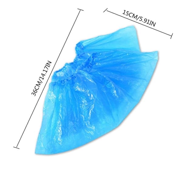 Vandtæt engangs skoovertræk i plastik skoovertræk Blue