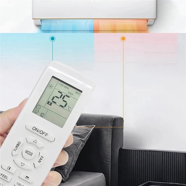 Fjärrkontroll Ersättning för YAP1F för Gree Air Conditioner Vit