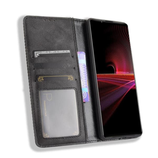 Sony Xperia 1 III Plånboksfodral Svart Svart