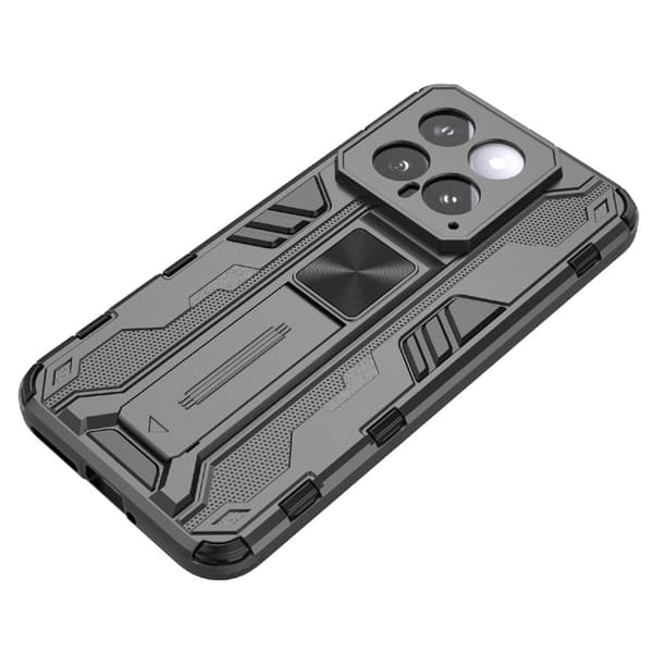 Til Xiaomi 14 Cover Case Shell Back med stativ Transparent