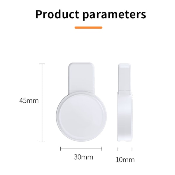 Trådløs USB-A hurtig magnetisk oplader til Apple Watch Series 1-8 White