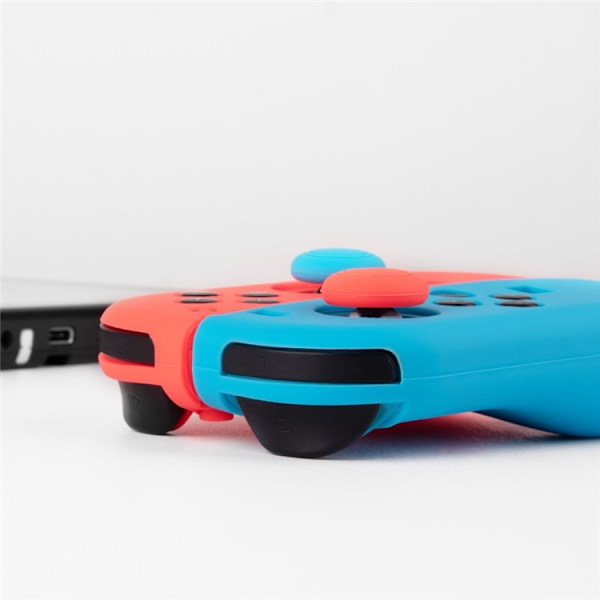 Nintendo Switchin kanssa yhteensopiva silikonikuori + peukalosuojakotelo - sininen Blue
