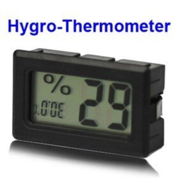 Multifunktion digitalt LCD hygrometer termometer 8015A Black