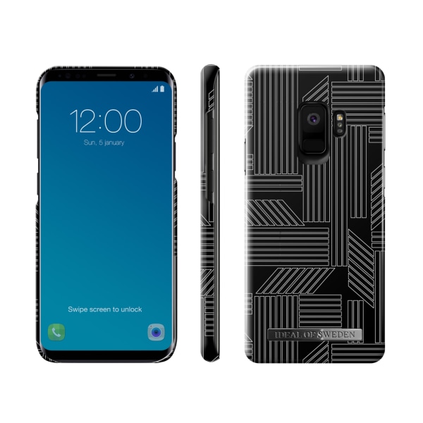 iDeal Of Sweden Samsung Galaxy S9 Case - GEOMETRIC PUZZLE Black