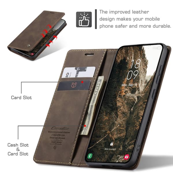 CASEME Plånboksfodral Samsung Galaxy S26 - Coffee Mörkbrun