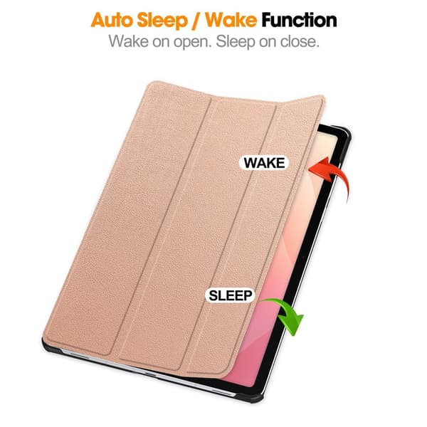 Tabletcover med støtteben til Samsung Galaxy Tab S12+ Pink gold