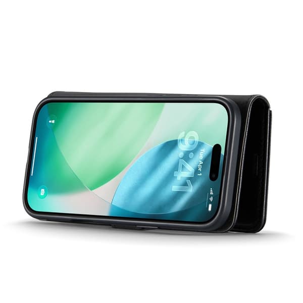DG.MING iPhone Air Lompakkokotelo Irrotettava 2 in 1 - Musta Black
