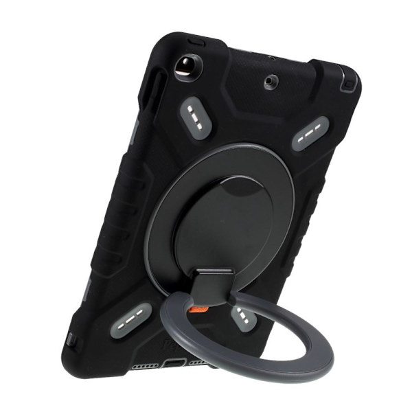 PEPKOO iPad 9.7 (2017/2018) / iPad Air Extreme Armor - Svart 360 graders svängbart stativ Svart