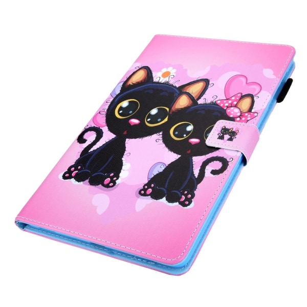 Samsung Galaxy Tab A9 Vikbart fodral korthållare - Cats multifärg