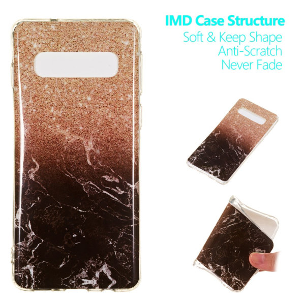 Marble Pattern IMD TPU Soft Back Case for Samsung Galaxy S10 - Style B Multicolor