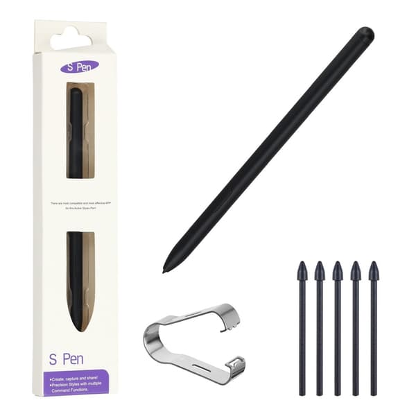 För Samsung Galaxy Tab S10-serien Tab S9-serien Stylus touchpenna 5 pennspetsar Svart