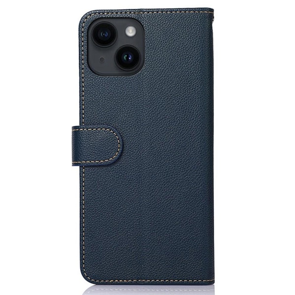KHAZNEH till iPhone 15 Plus Plånboksfodral - Blå/Brun Blå