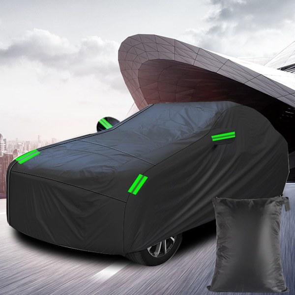 Vattentät Bil Skydd Regn Uv Stoft Damm Solskydd XXL Svart XXL