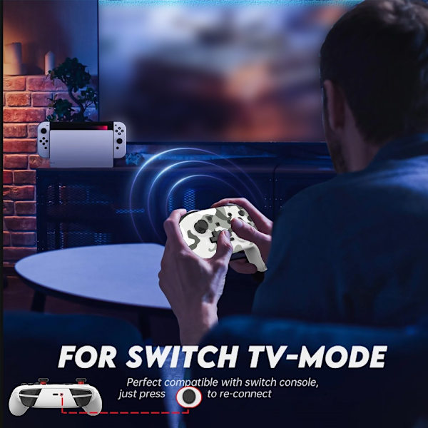 Kompatibel med Nintendo Switch Bluetooth-kontroll Gamepad Turbofunktion Svart