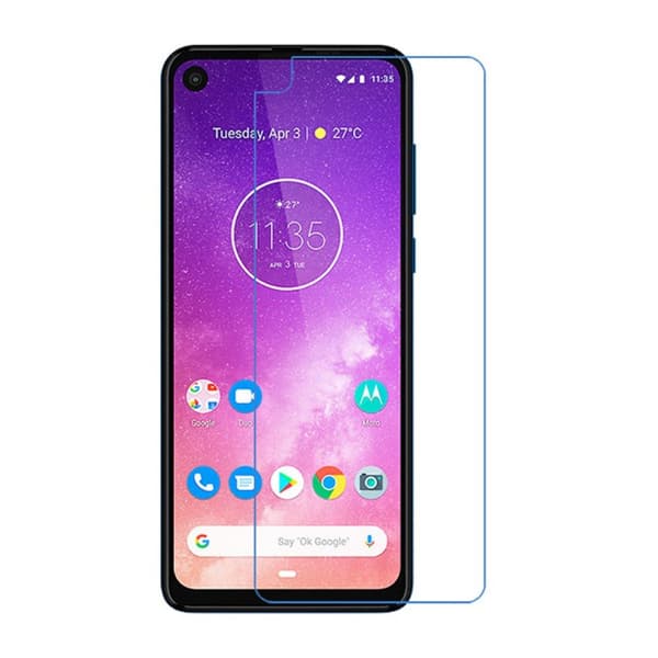 Clear LCD Näytönsuoja Film fo rMotorola One Vision Transparent