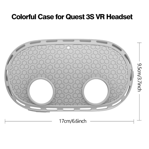 För Meta Quest 3S Skyddsfodral VR Headset Silikonskydd - Grå grå