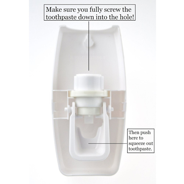 Tannkremdispenser og tannbørsteholder