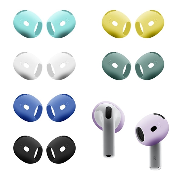 For AirPods 4 ørepropper Sklisikkert silikonetui Ørepropper Ørepropper - Blå Blue