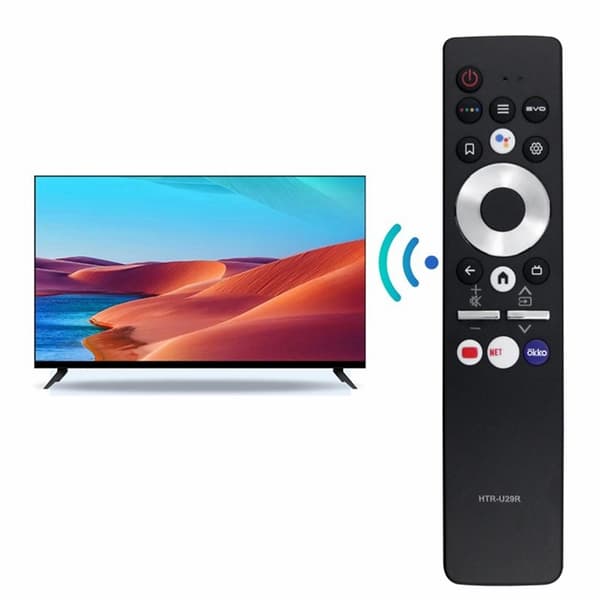 Fjernkontroll utskiftning HTR-U29R for Haier TV stemmestyrt Black