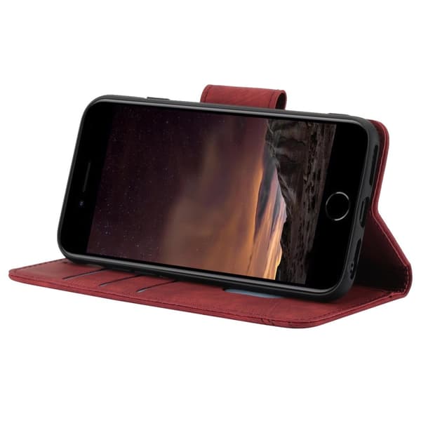 Til iPhone 17e / 16e Etui Sommerfugl Blomst Ridsefast Telefoncover Red
