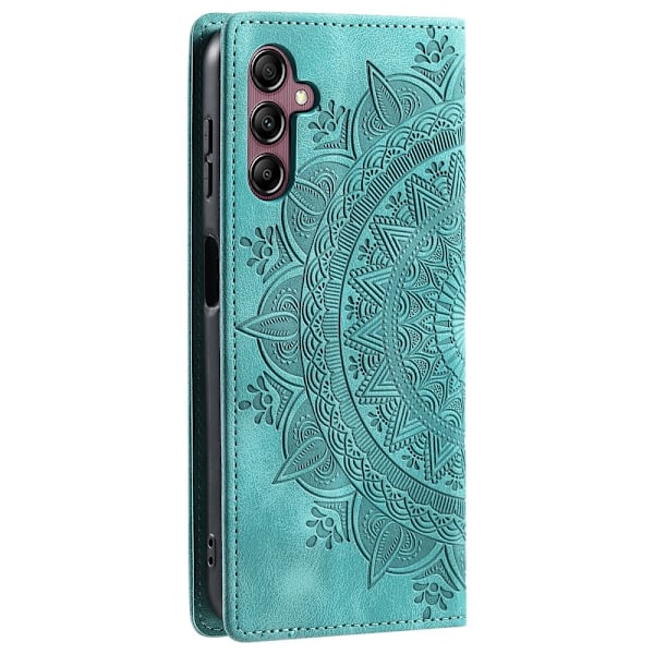 Til Samsung Galaxy S25 tegnebogscover Cover Shell Mandala Blomstermønster Green