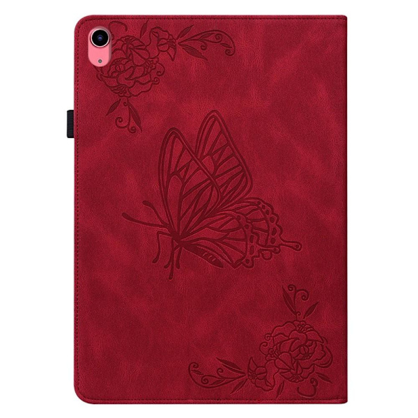 iPad 10.9 (2022) -tablettikotelon kansi Buterfly Imprinting - Punainen Red
