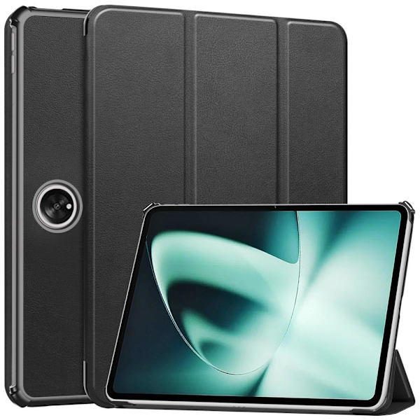 OnePlus Pad Tri-fold Stand Wake/Sleep Cover -tablettikotelo - musta Black