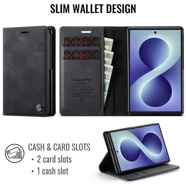 CASEME Telefonlommebokdeksel til Samsung Galaxy Z Fold8 Black