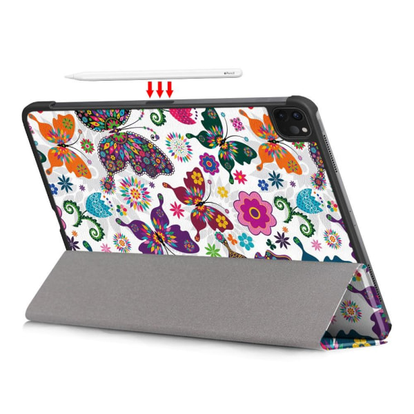 iPad Pro 11" 2021/2020/2018 Slim fit tri-fold fodral - Butterfly multifärg