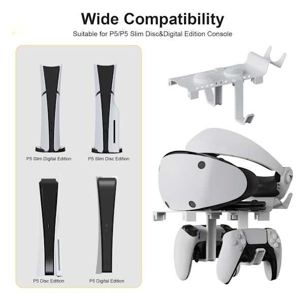 Playstation 5 PS5 Slim Top Stand VR-kypärän säilytysteline Transparent