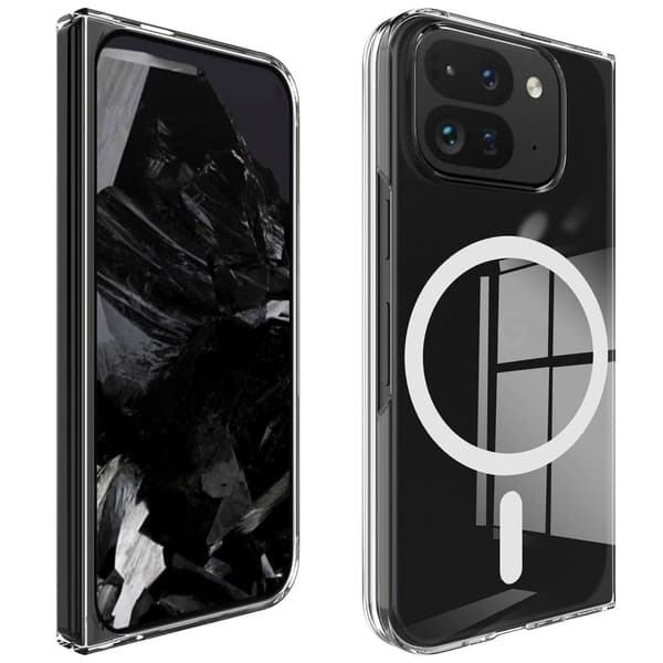 Til Google Pixel 9 Pro Fold 5G Magnetisk Etui TPU + Akryl med MagSafe Transparent