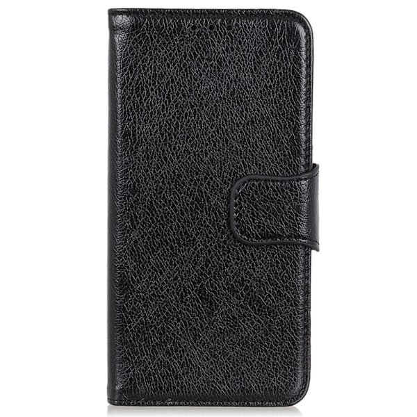 For Google Pixel 8a Case Nappa Texture Split Phone Cover Wallet Black