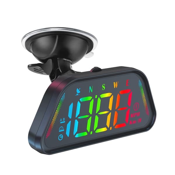 Hastighetsmätare GPS-HUD (Head-Up Display) kompass höjdmätare auto på-/av Blå