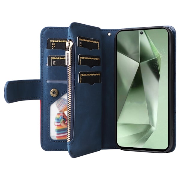 KT multifunktions-serie-5 til Samsung Galaxy S24 FE telefonetui Blue