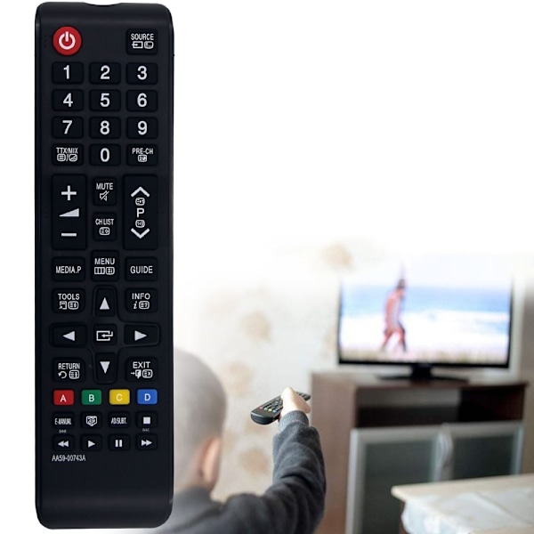 TV remote control Replacement for AA59-00743A Samsung TV Black