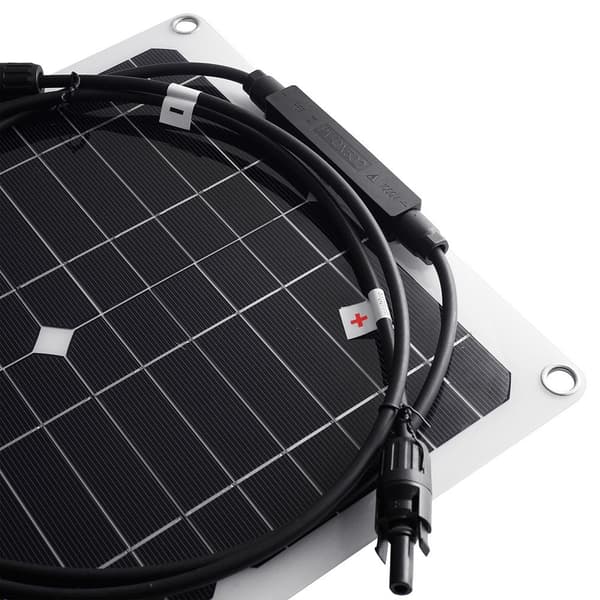 Solcellepanel 20W monokrystallinsk silisium bøyelig solcellepanel for RV / bil / yacht Black