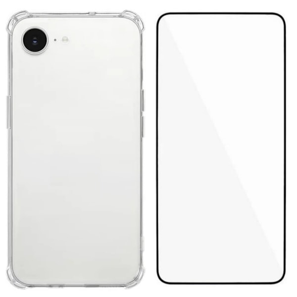 WANLONFENG mobildeksel med skjermbeskytter til iPhone 17e / 16e Transparent