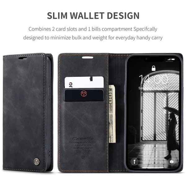 CASEME lompakkokotelo iPhone 17e / 16e Black