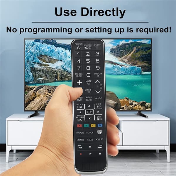 TV fjernkontroll Erstatning for AA59-00543A For Samsung TV Black