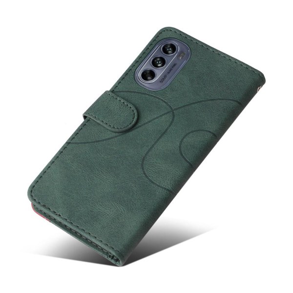 Til Motorola Moto G62 KT-serie-1 dobbeltfarve Green