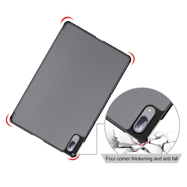 Kolminkertainen jalustan kansi Lenovo Tab P11 Pro TB-J706F - Harmaa Grey